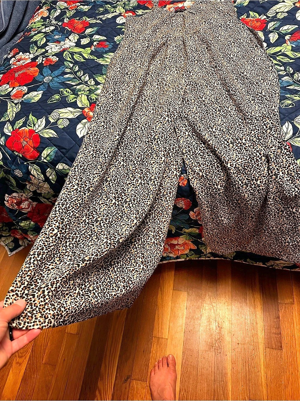 KLG Leopard Print Maxi Romper Size Medium Like New